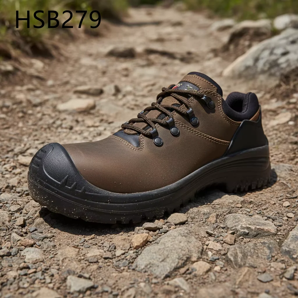 Scarpe di sicurezza marroni con puntale in acciaio per condizioni estreme, inserto flessibile di supporto, uso in fabbrica, migliori stivali da lavoro in pelle Crazy Horse, unisex