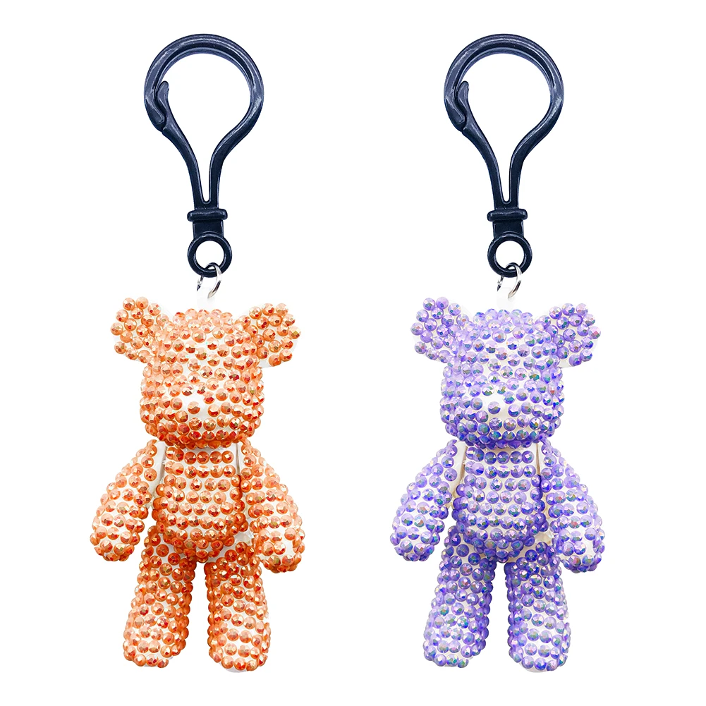 R-XYSK01-06 Diamond Violent Bear Key Chain - Cute & Shiny