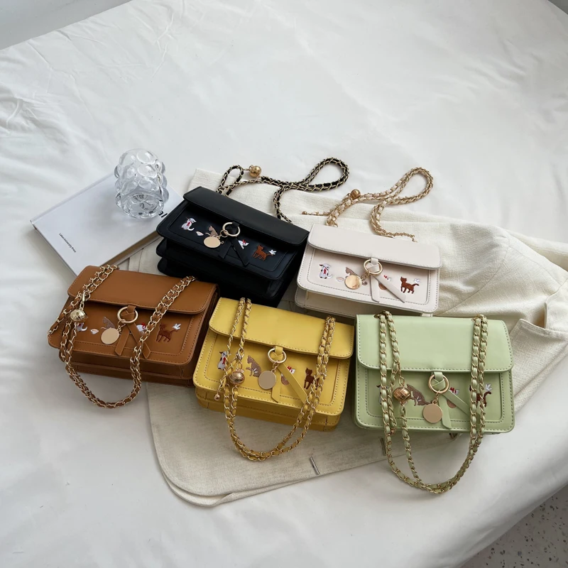 2023 MUDUO Fashion Womens Handbag Simple Designer Chains Small Pu