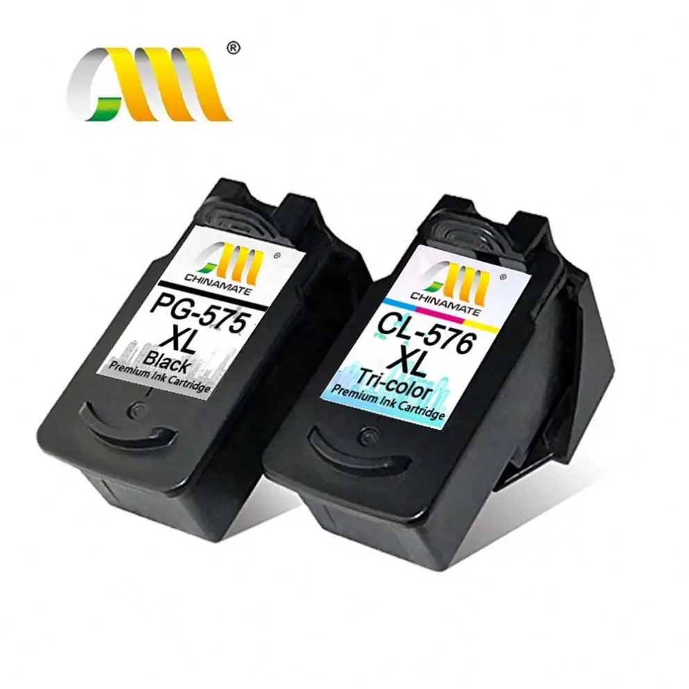 PG-575XL CL-576XL Printercartridges 575 XL 576 XL Compatibel voor Canon Printercartridges 575 576 voor Canon PIXMA TS3550i TS3551i TS3750i TS3751i TS3752i TR4750i TR4751i (1 Zwart, 1 Kleur