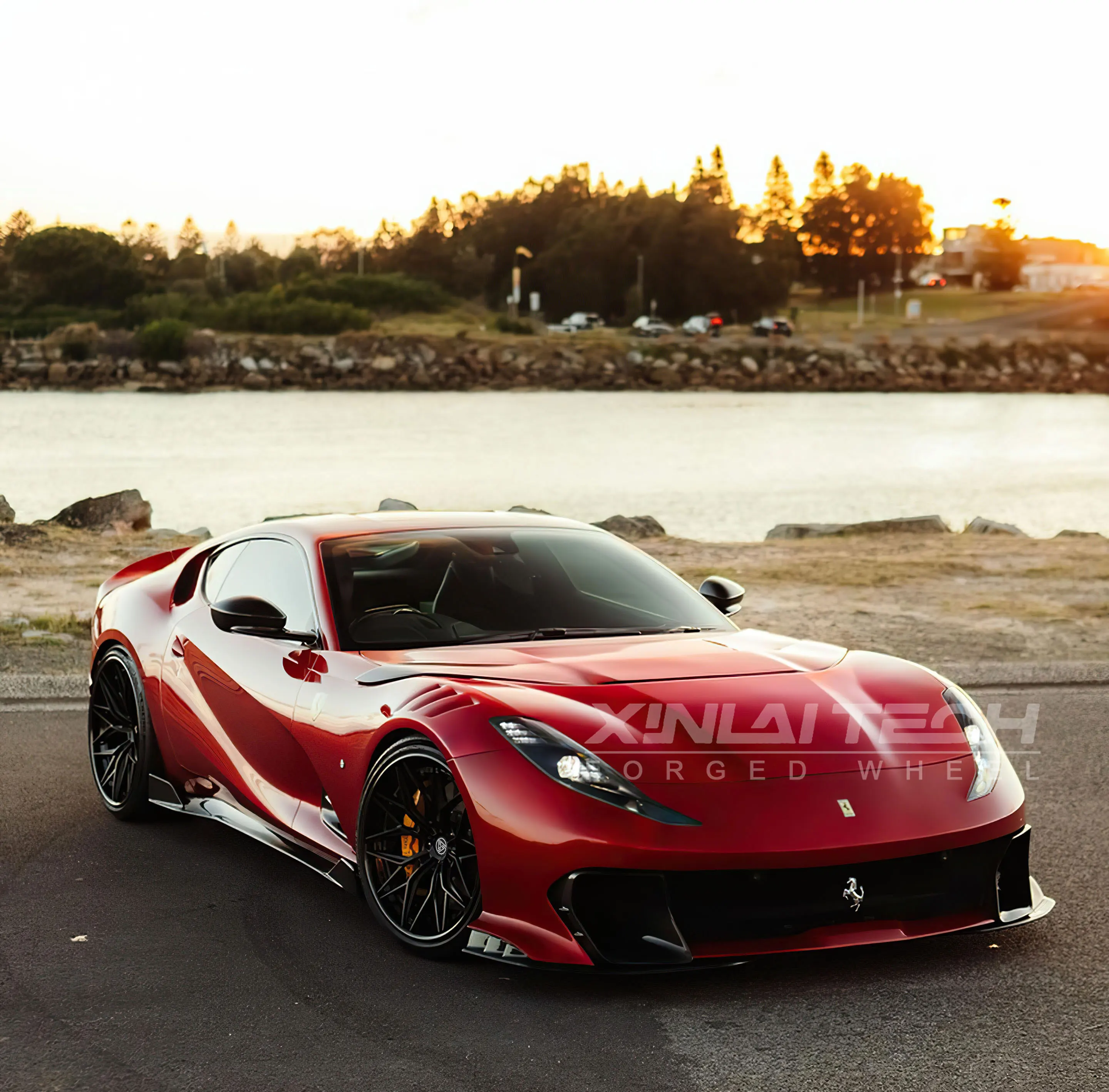 XL 2 Piece Matte Black Deep Lip Deep Dish Concave Forged Wheel 5x112 5x114.3 5x120 Custom Wheels for ferrari lamborghini - Image 6