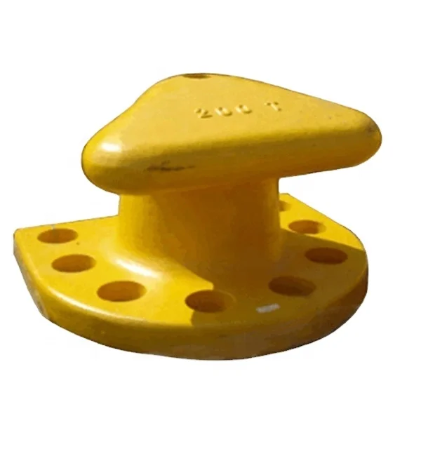 Marine Cast Steel Mooring Bollard-Custom Cutting Service 150 Tons Capacity ISO Standard 24 Months Warranty Epoxy Paint 10-15