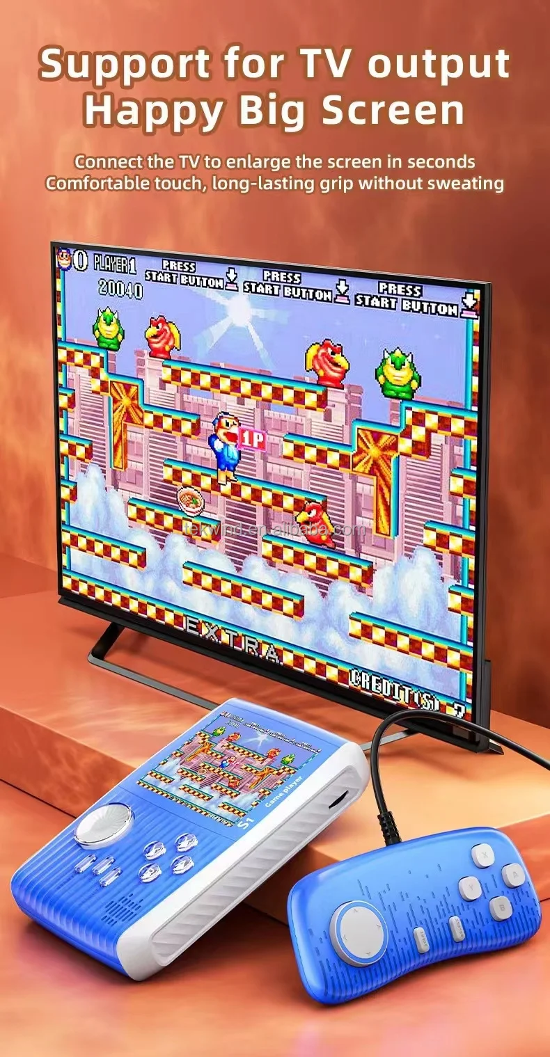 S1 Mini Handheld Video Game Consoles with 666 Built-in Games