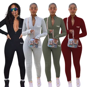 Fall 2026 Fashion Trendy Women Clothes 4xl One Piece Jumpsuit Bodycon Rompers Plus Size Fleece Jumpsuits for Woman
