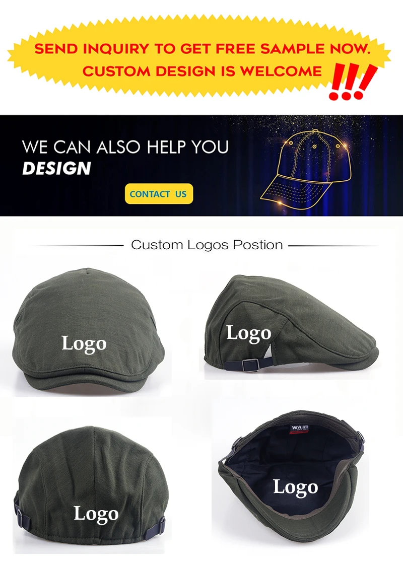 peaked cap custom logo-1