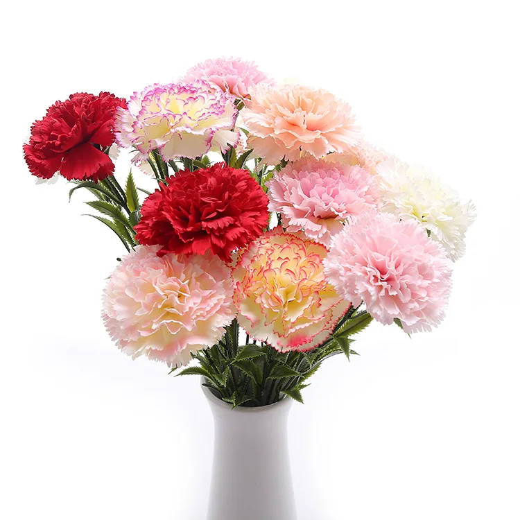 High Quality Single Stem Silk Carnations Artificial Flower Carnation ...