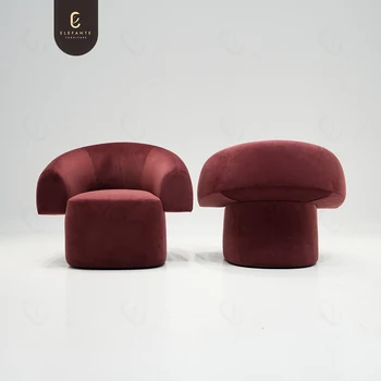 Extra Thick Armrest Armchair Living Room High Density Foam Imorted Velvet Reclining Armchairs Single Sofa Chair
