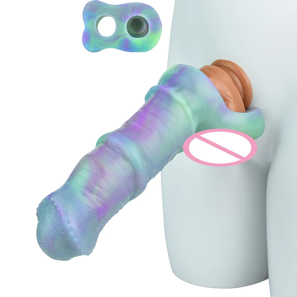 YOCY Wiederverwendbares Kondom Hohler Pferde-Dildo zur Penisvergrößerung  Penis-Aufsatz Penis-Hüllen Silikon-Sexspielzeug für Schwule Paare|  Alibaba.com