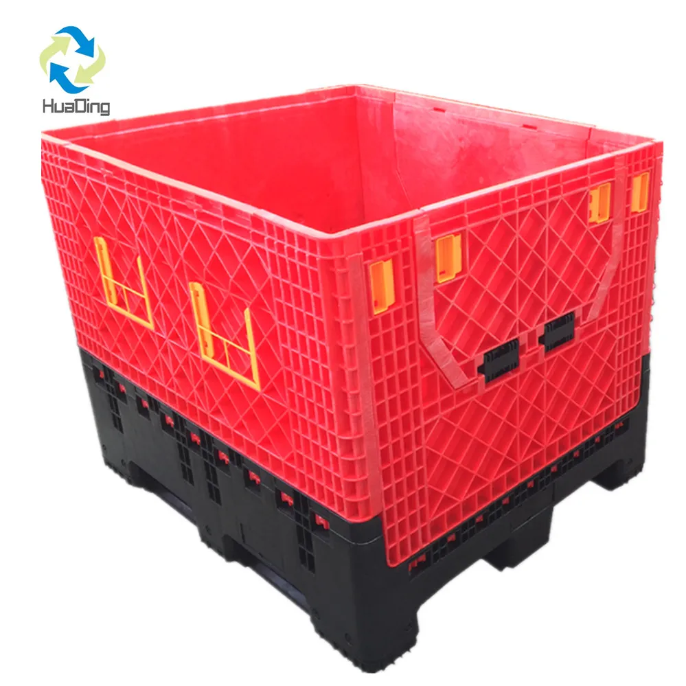 Recipiente industrial dobrável para paletes, armazenamento resistente  1200*1000*1000 plástico caixa de paletes para embalagem de bateria do  veículo, image size:999x999