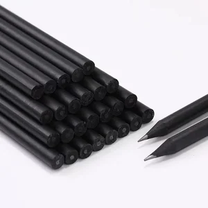 Recycled Black Modern Wooden HB Customized Logo Print Pencils Promotional Eraser Simple Cheap Bulk Standard Branded School Gift