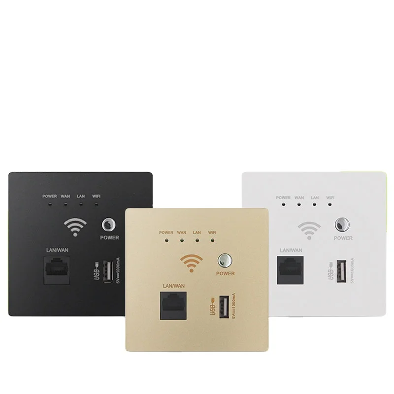 300M Wall Embedded Wireless WIFI AP Router USB Socket Outlet Wall Charger  WiFi Smart Socket Electric USB Wall Sockets