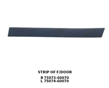 New Strip of Front Door for Toyota Land Cruiser Prado 2023 2024 75073-6007075074-60070
