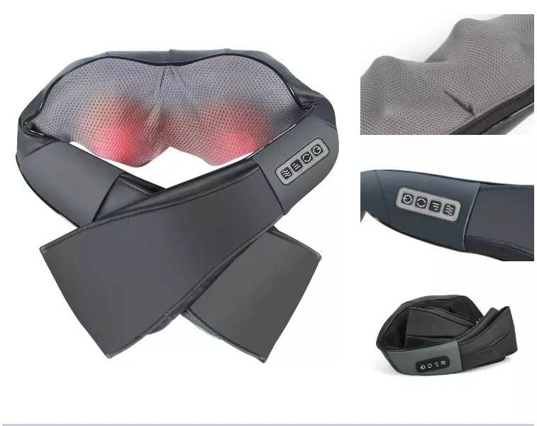 Châle de massage pour tissus profonds avec chaleur et commande à 4 touches