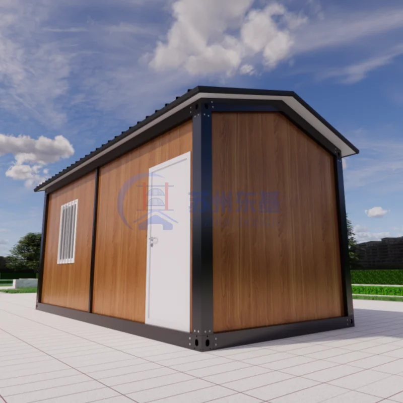 nhà nghỉ Airbnb 20ft bằng thép dạng phẳng tháo rời, mái tam giác, biệt thự tiền chế, nhà nhỏ cottage