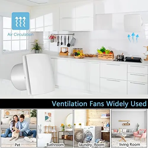 Silent 5 6 Inch Ceiling Mounted 150mm Bathroom Ventilation Extractor Fan Toilet Ventilation