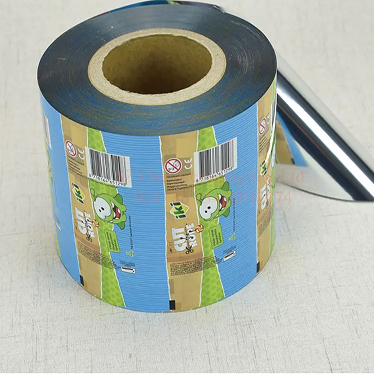 Customized Aluminum Foil Plastic Sachet Biscuits Puffed Food Wafer Roll