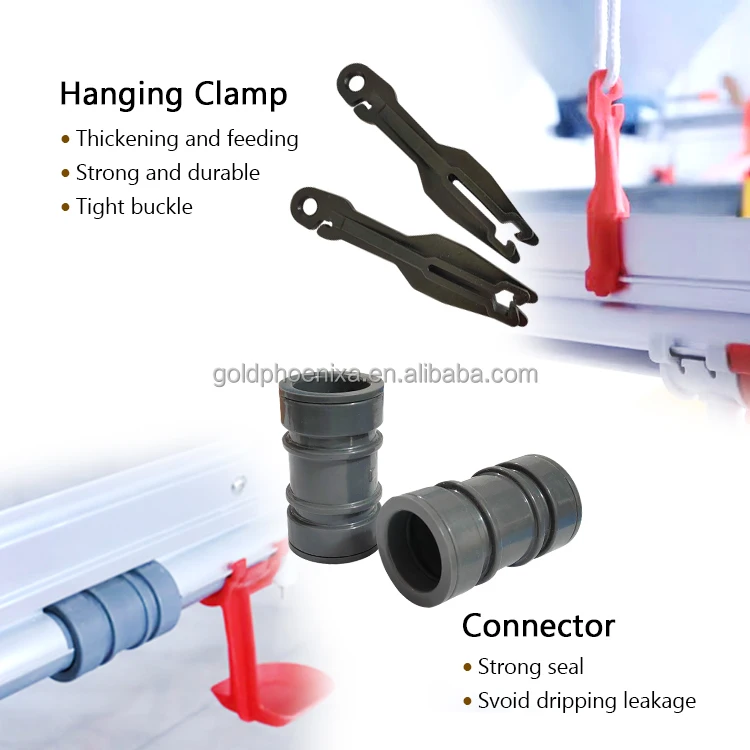 QA Complete Set Poultry Farm Automatic Drinking System Plasson Nipple Drinker Line for Chicken House