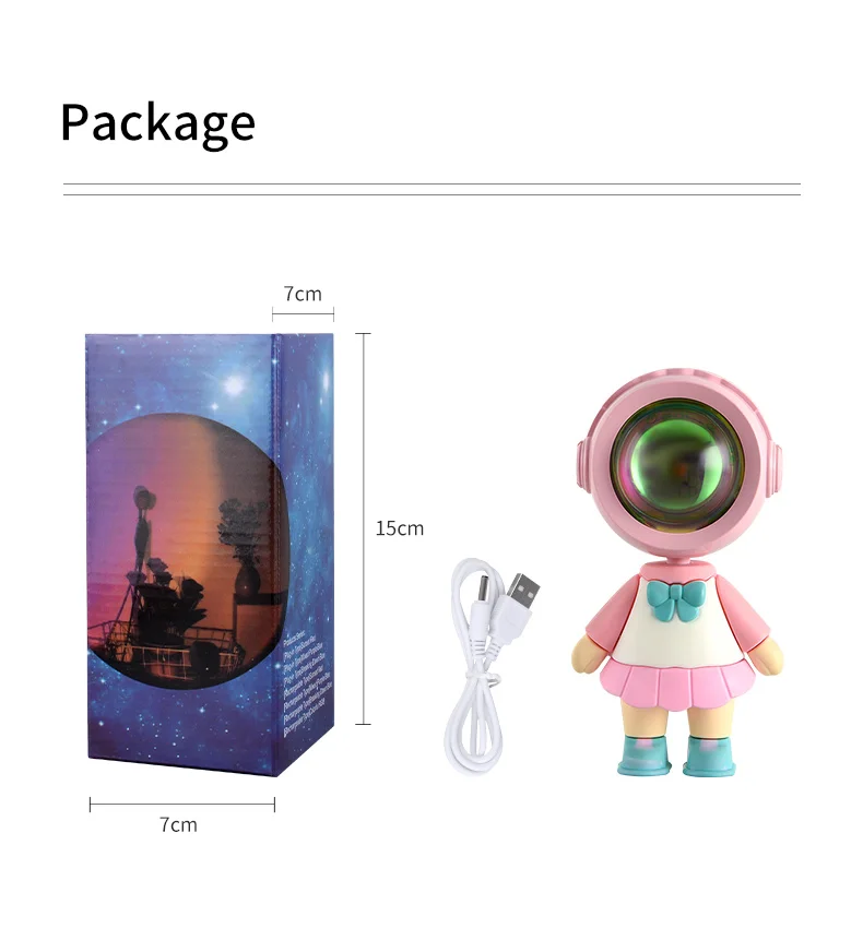 2023 New Astronaut Led Mood Sunset Projector Lamp Touch Switch Table