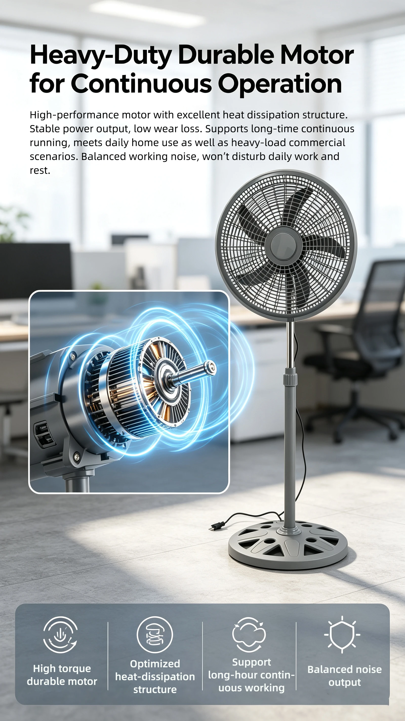 Pedestal Fan, 220V 50HZ 55W - detail 20