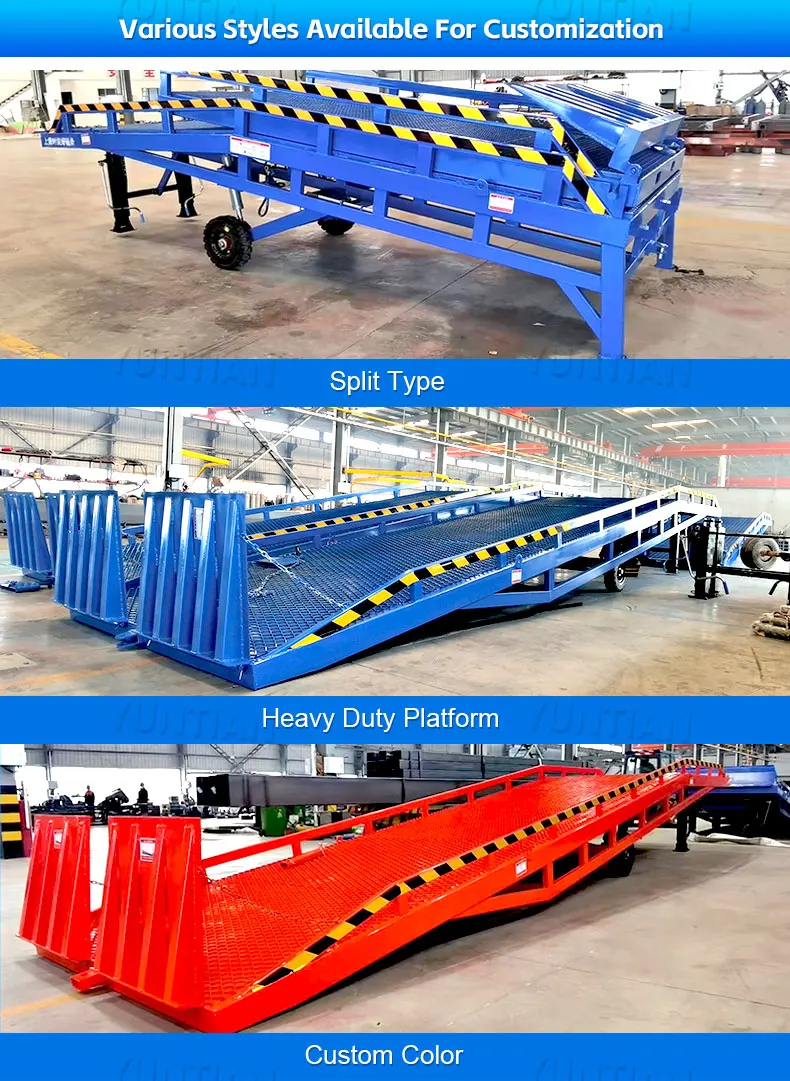 Warehouse Hydraulic Dock Loading Ramp Container Mobile Yard Ramps For ...