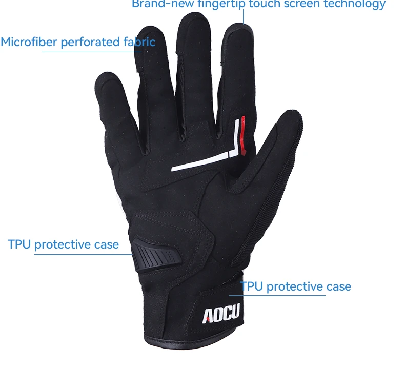 Waterproof Racing Gloves Touch Screen Full Finger Hand Gloves For Cycling Sport Protection Off-road Gloves Accessory details