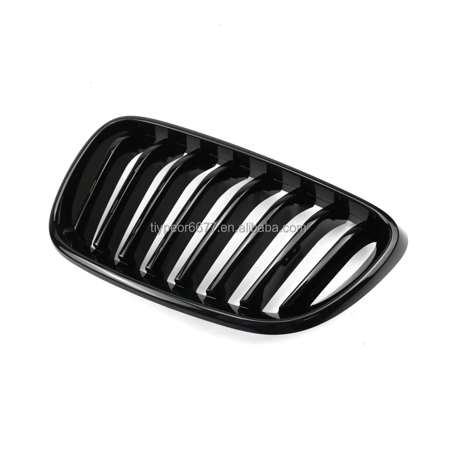 product tiypeor single slat front bumper grille car accessories kidney mesh grill for bmw 2 series f22 2014   2018 glossy matte black-5
