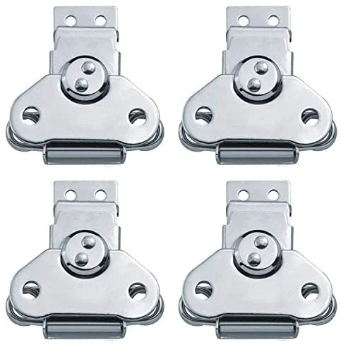 Uxcell 2Pcs Butterfly Twist Latch, 4.72 Inch Alloy Spring Loaded Twist Latch Keeper Toggle Clamp Blue