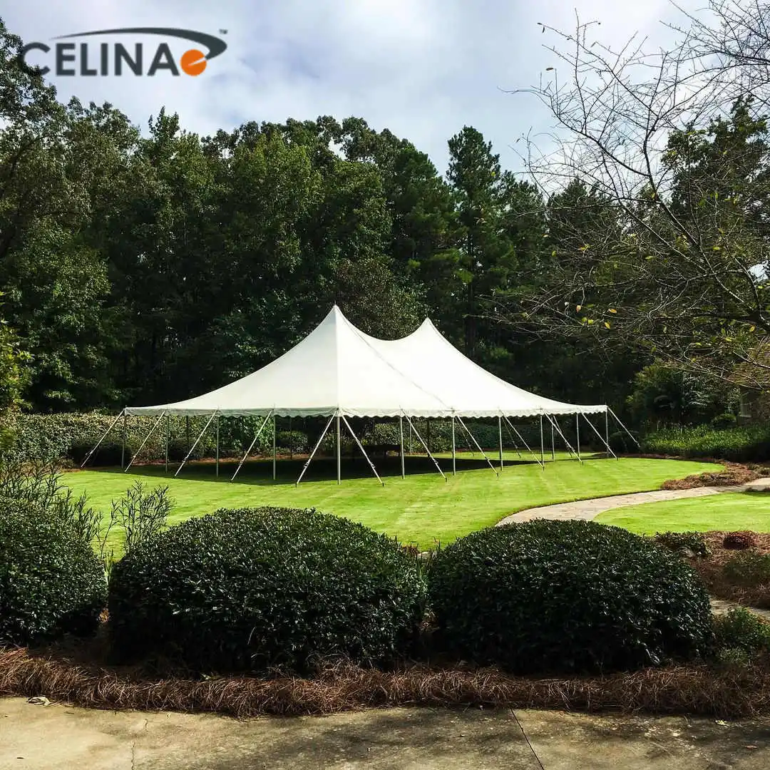 China Tents for Events Luxury Wedding  Winter Cold Weather Tents Heayduty Wedding Tent Canvas Fabric Waterproof