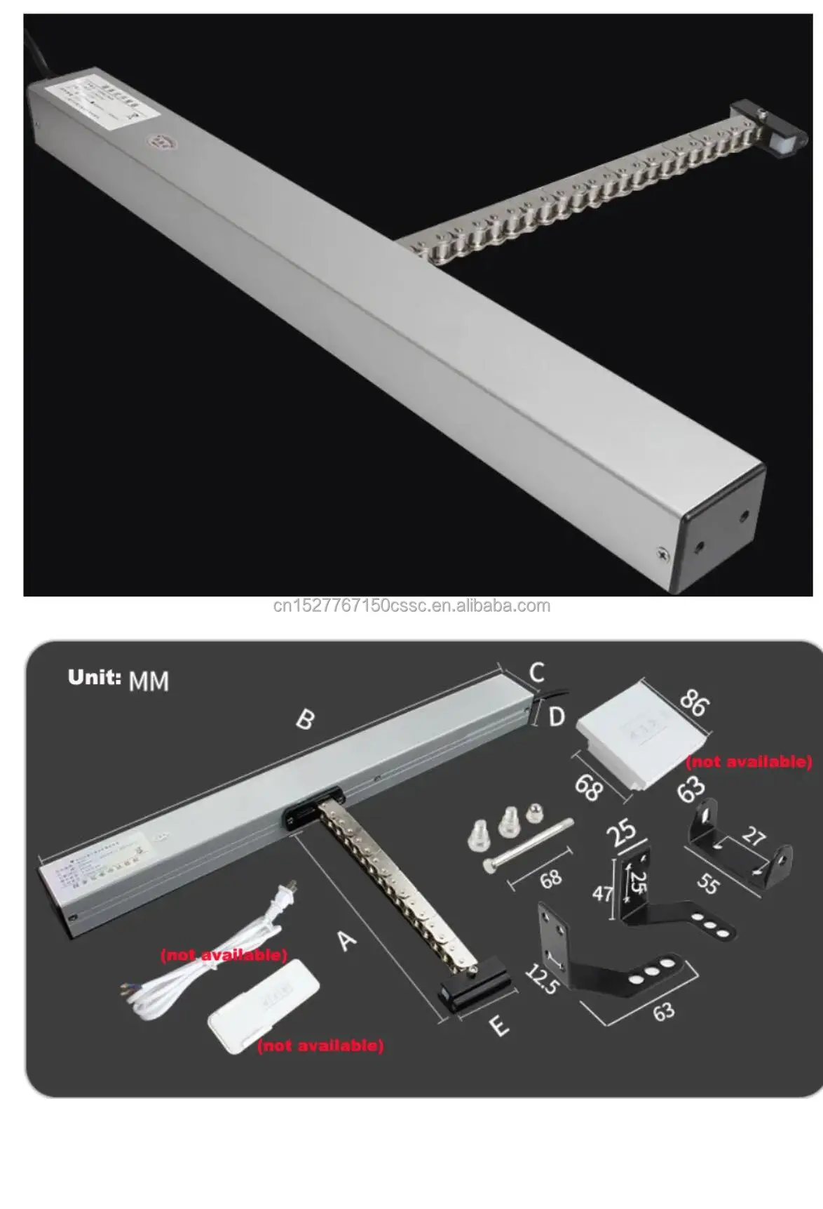 24v 800mm Home Automation Window Opener Motorized Chain Actuator