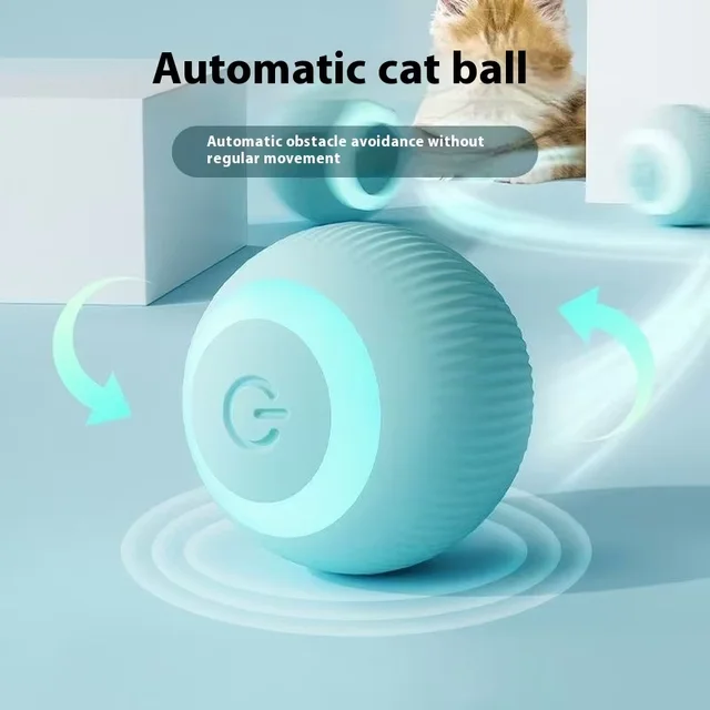 Interactive Eco-Friendly Cat Rolling Ball Simple Fashion Style Sustainable Features Silicone Cats Toy Ball
