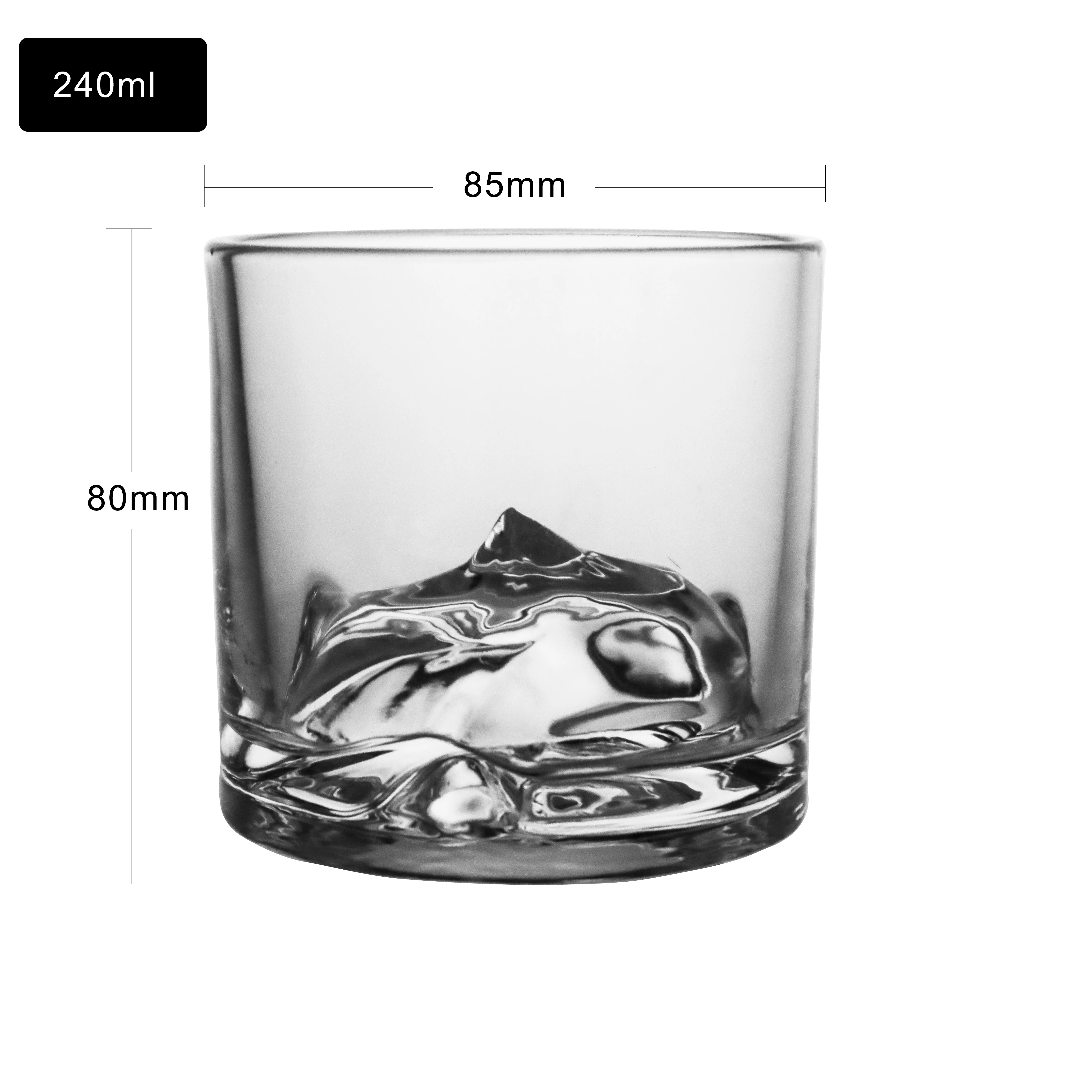 Wholesale Whisky Cup Luxury Custom Heavy Mountain Base Whiskey Glasses