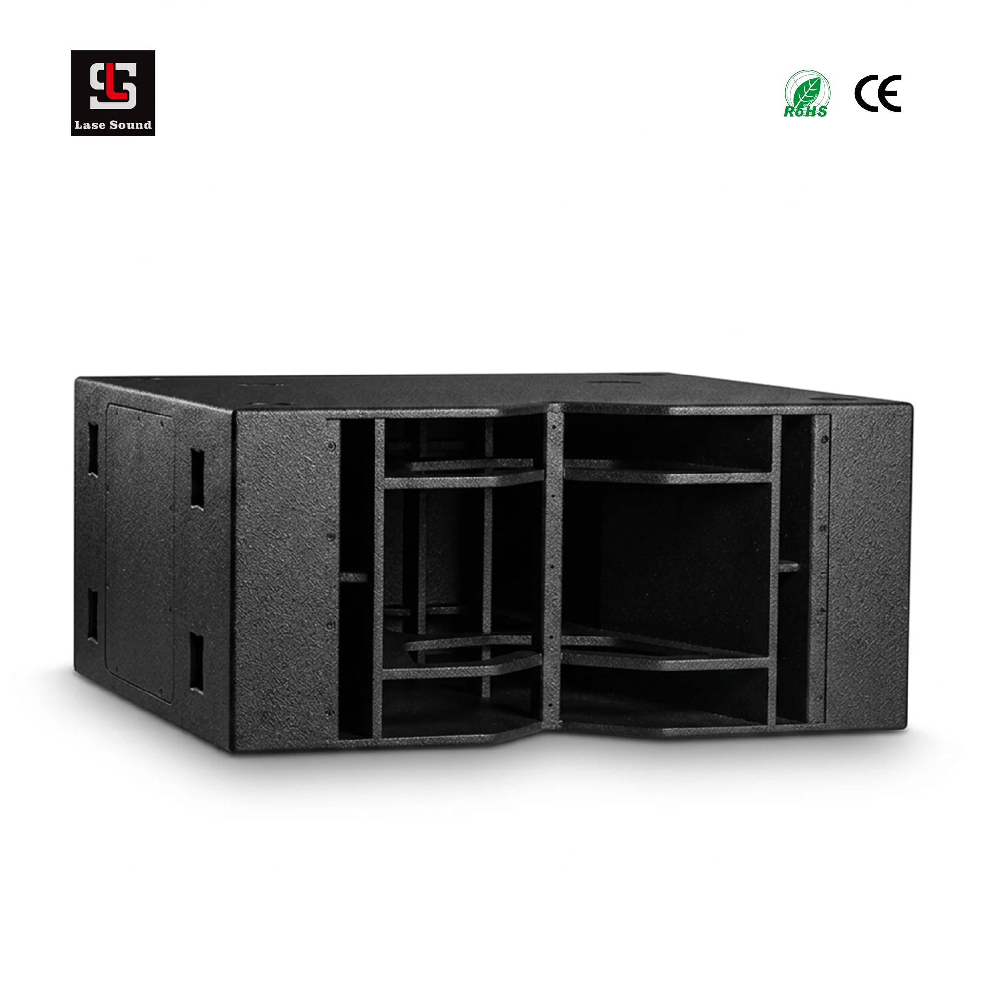 Lasesound TFS900B Dual 18 Inch Professional Subwoofer 2400W RMS 4800W Peak High Power Stage Audio Speaker CE RoHS Certified