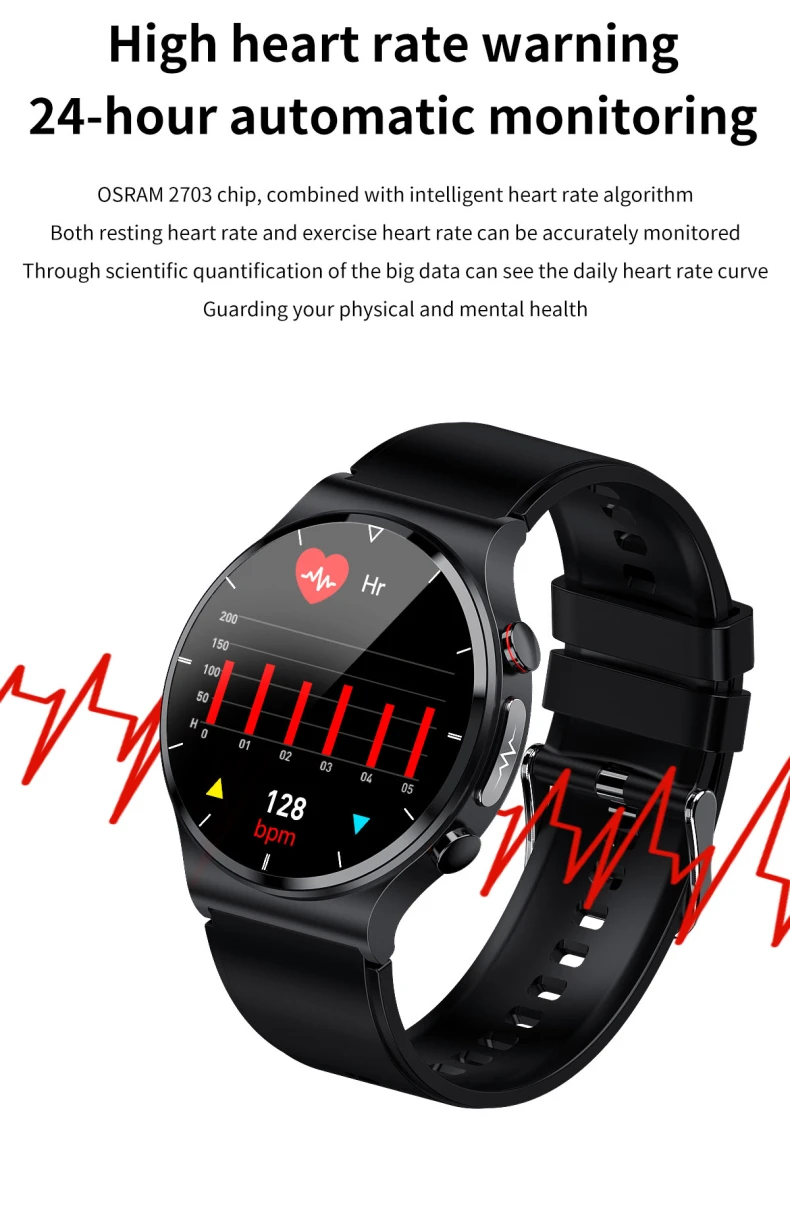 2022 OEM Smart Watches E88 Body Temperature Monitor Smart Watch ECG PPG (13).jpg