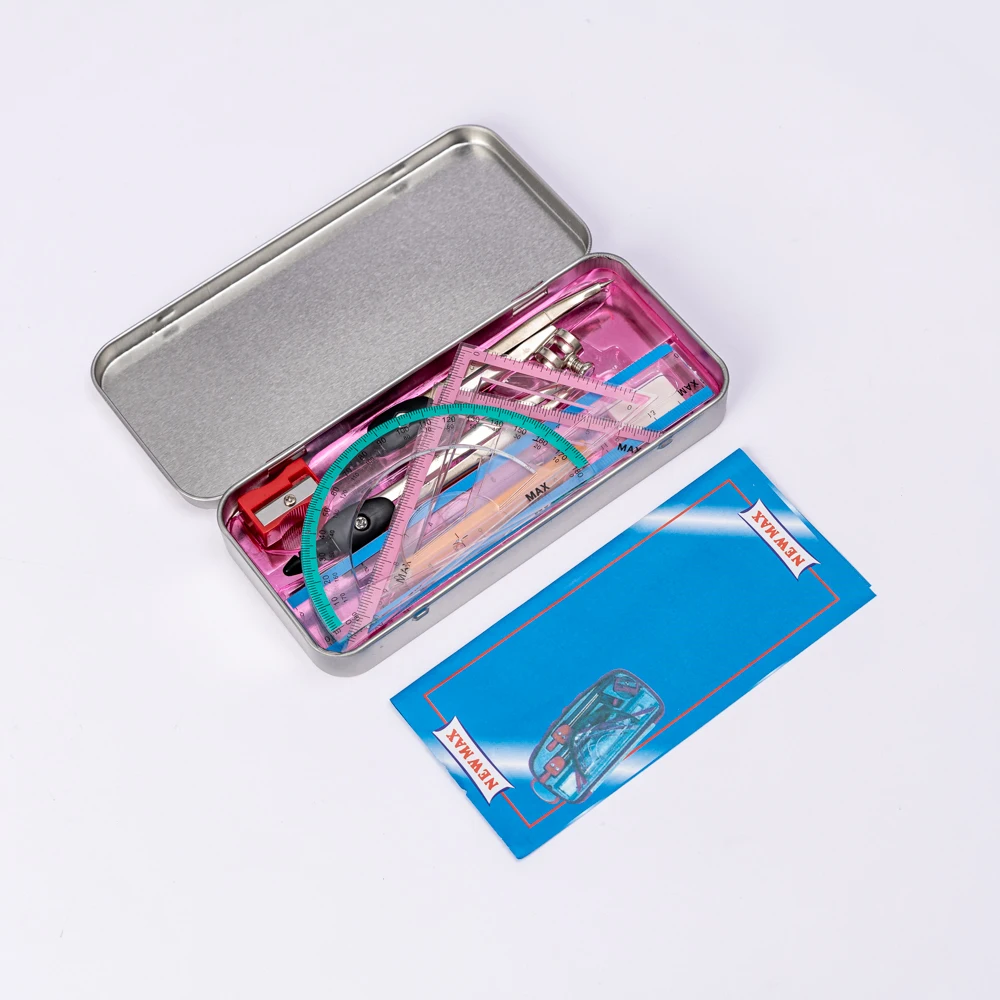 Набор для математической геометрии набор компаса 9 шт. включает линейки 2 компасы ластик точилка карандашей карандаш рисунков