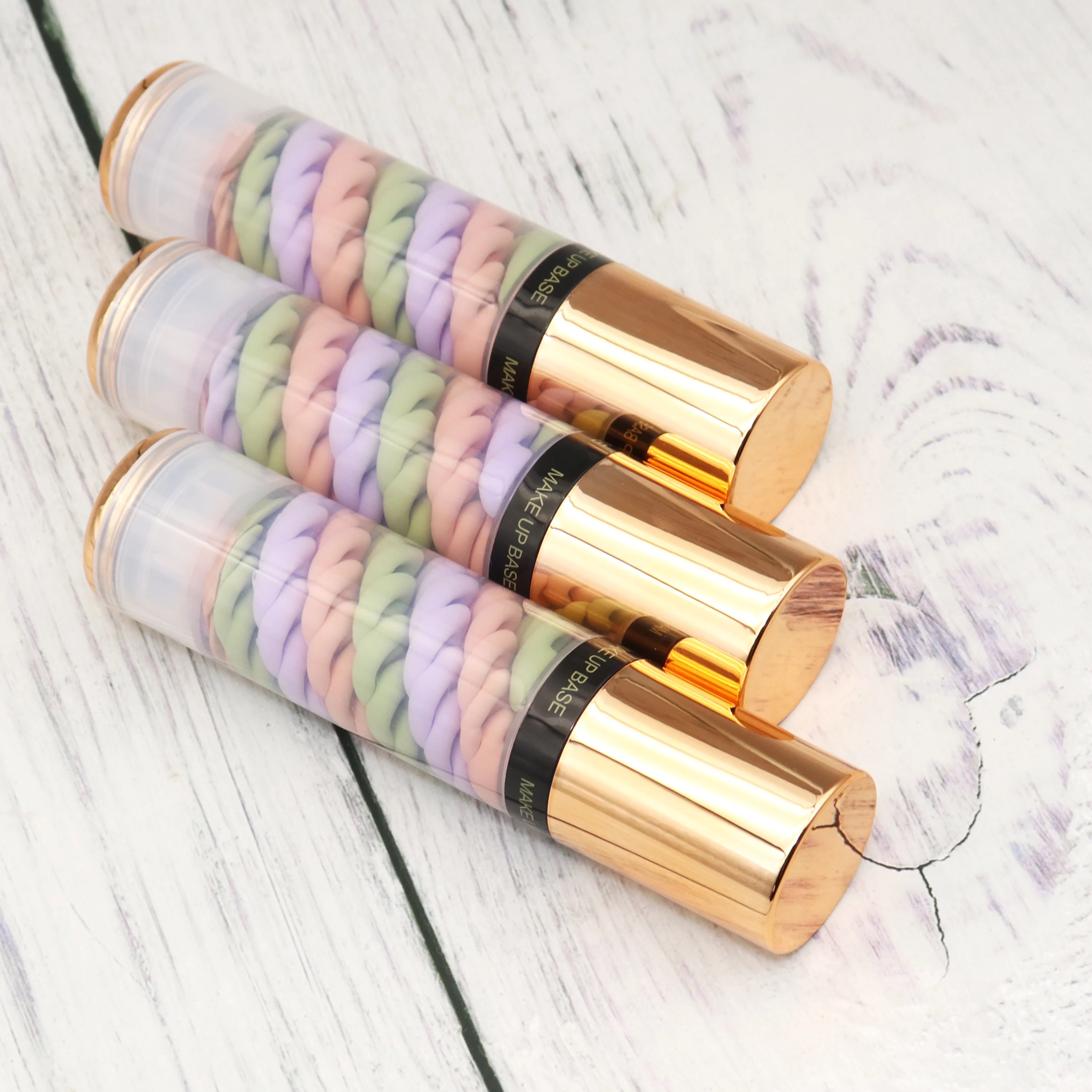 Primer Makeup Base Private Label Foundation Sunscreen Skin Base Rainbow  Three Color Cream Makeup