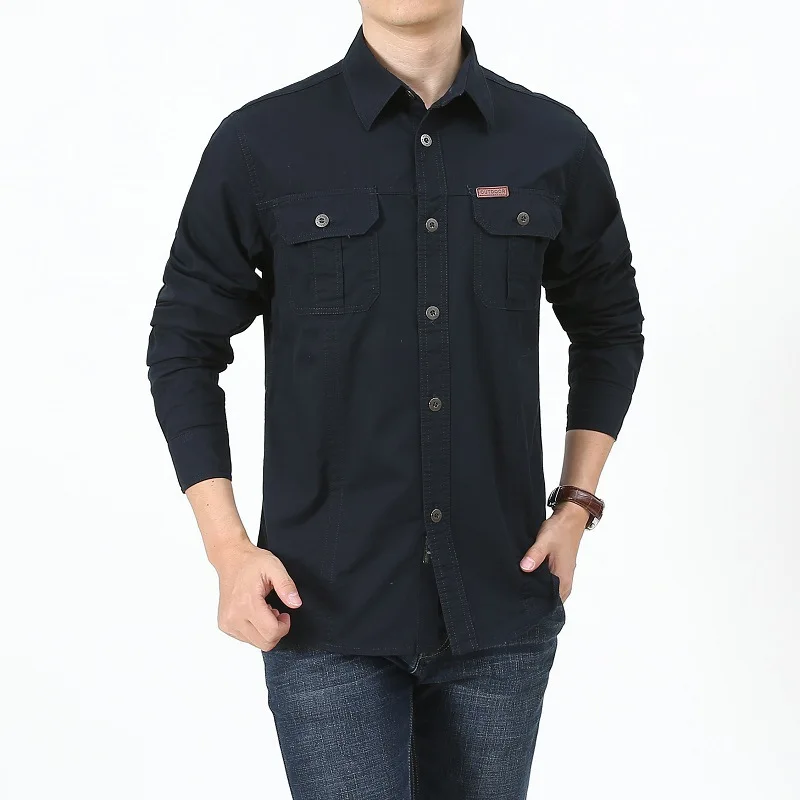 Wholesale High Quality Cotton Custom Tops Jackets Spring Autumn Long Sleeve Multi-color Design Casual Plus Size Shirt961_voghion.com