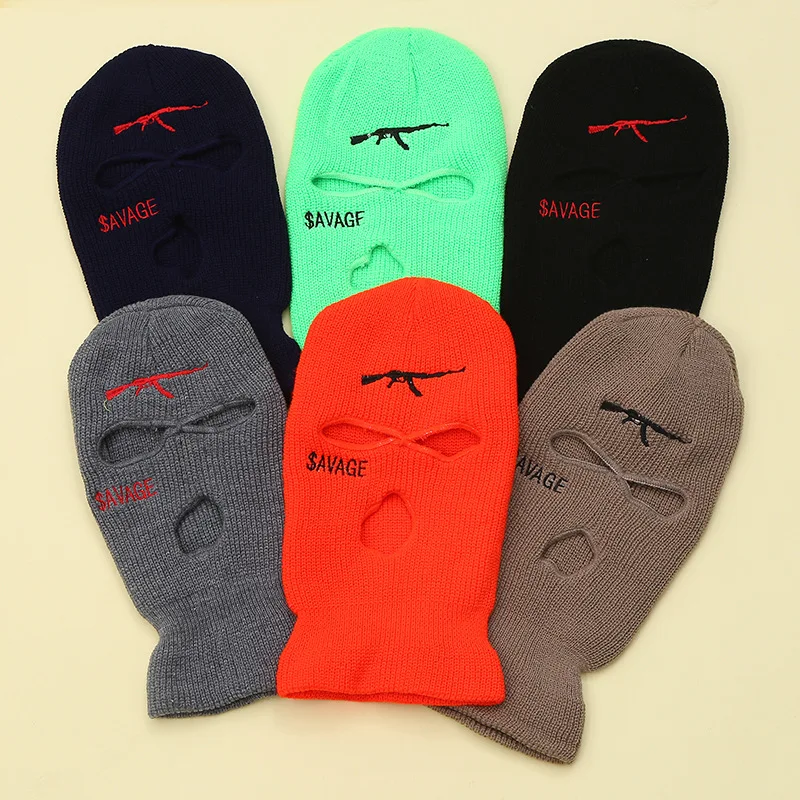 Новинка 2022, зимняя шапка, оптовая продажа, лыжная маска, бандана, Балаклава, зимняя Балаклава с уникальным дизайном и вышивкой логотипа, kint, Балаклава с 3 отверстиями