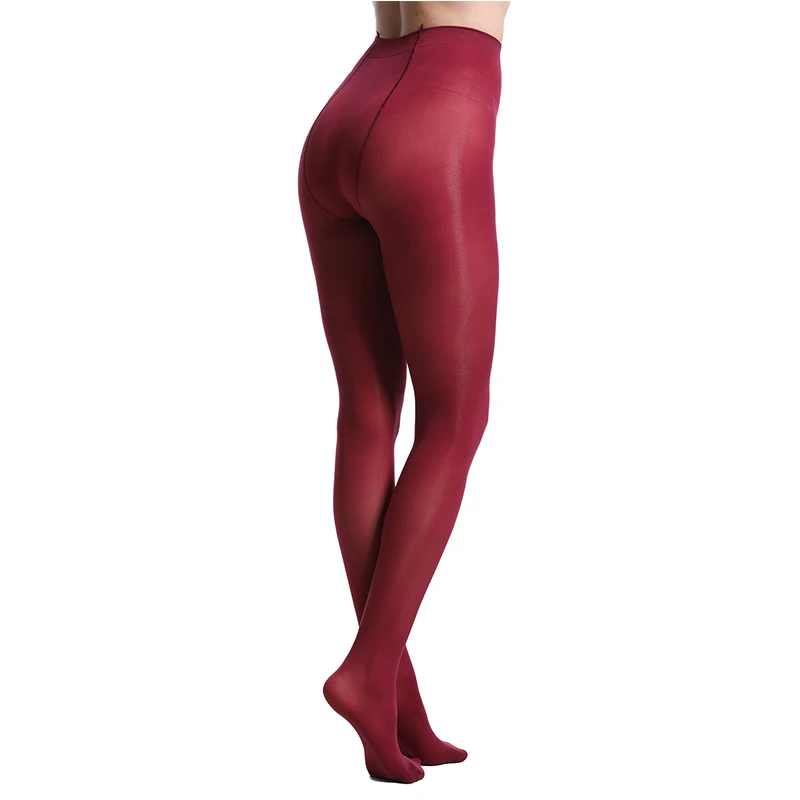 80 Denier Opaque Tights: Burgundy / One Size – Doll Factory by Damzels
