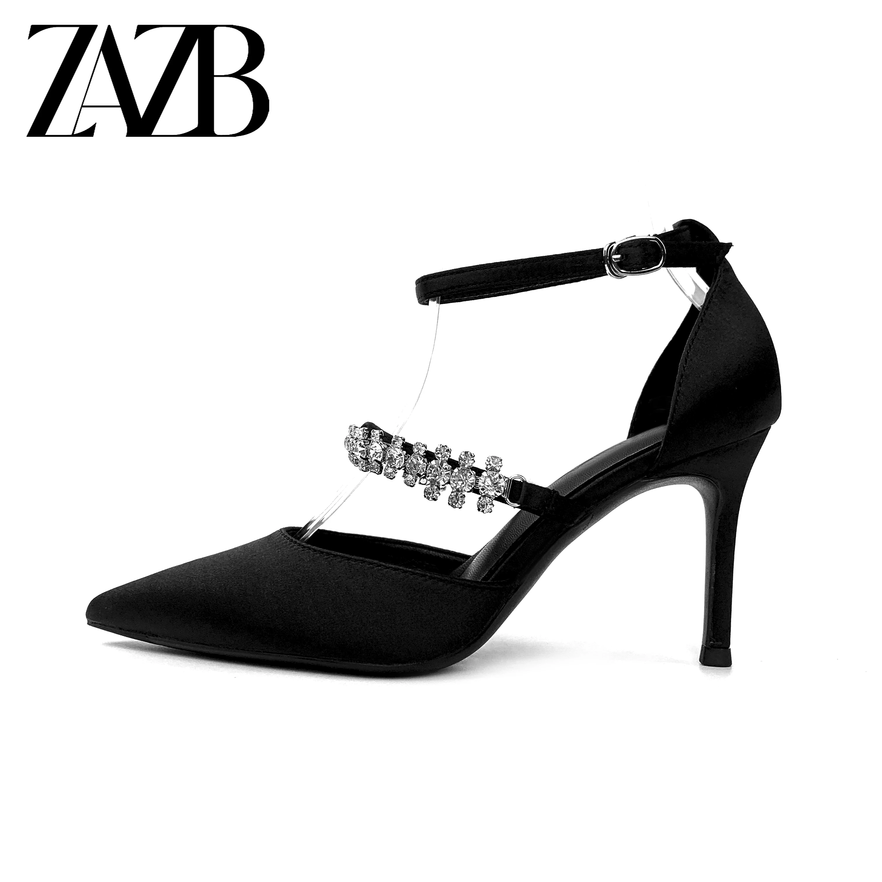 Dress Luxury Formal Pointed Head Women High Heel Shoes Wedding Bridal  Designer Famous Brands Rhinestone Stiletto Heels Sandal