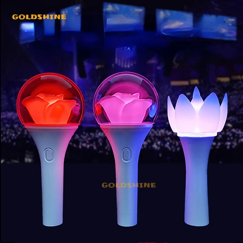 Custom Kpop Light Stick Led Idol Concert Lightstick Cheering Fans Hand Light Stick for Events Flower Shaped LED Light Sticks