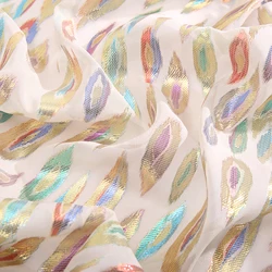 Jacquard design 100% pure chiffon metallic mulberry silk chiffon fabric NO 6