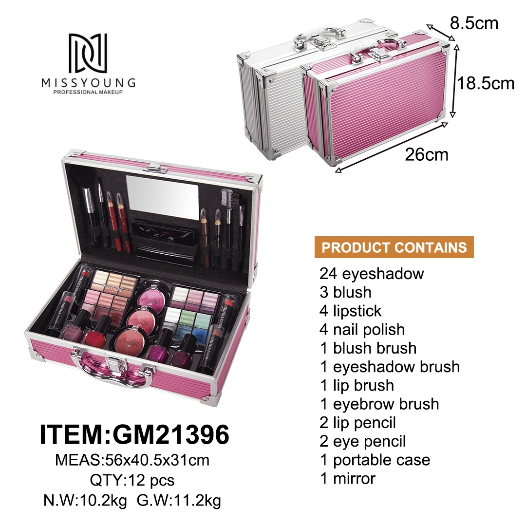 ミス・ヤング プロ用メイクアップキットボックス フルセット メイク