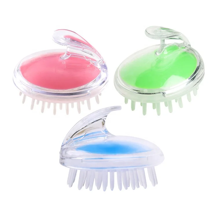 Scalp Massager Shampoo Brush Massager Hair Washing Comb Silicone Shampoo Brush Head Massager