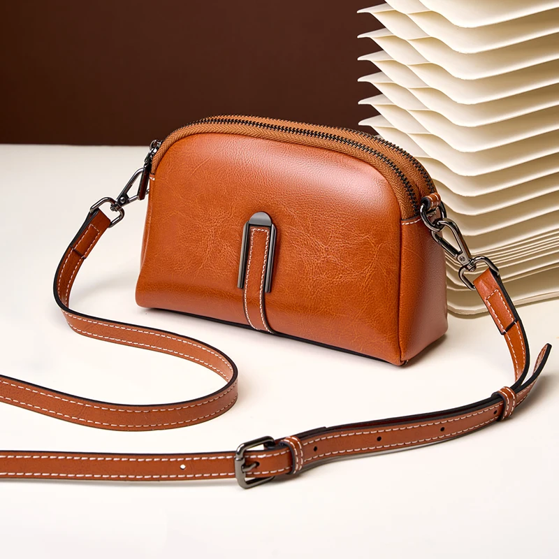2026 New Fashion Lady Famale Leather Custom Mini Bag for Ladies Sling Bag Leather Crossbody Cross Body Shoulder Bag