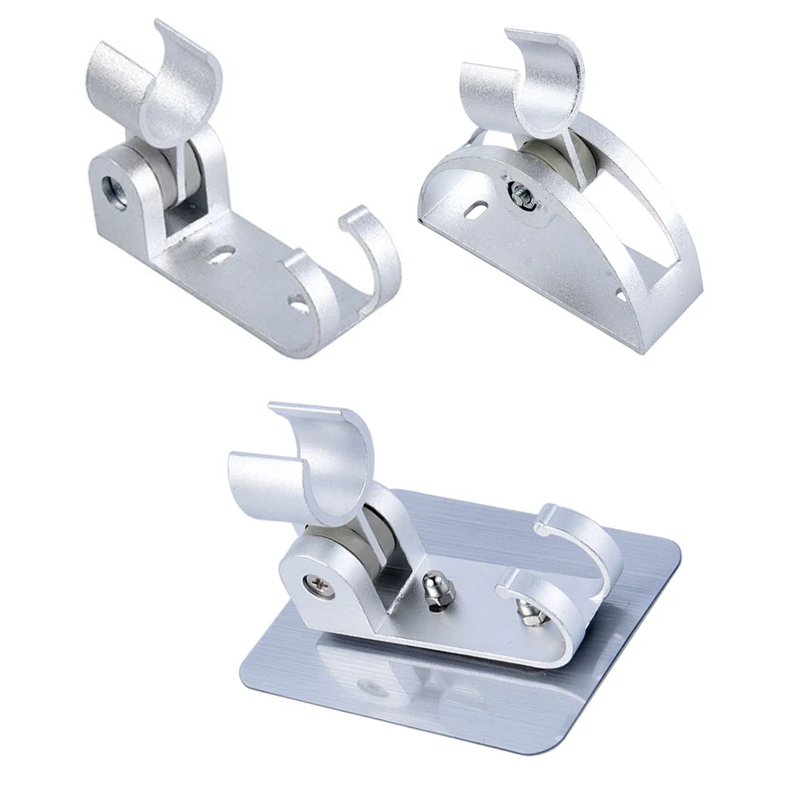 Aluminum Bathroom Stand Bracket Wall Mount Shower Head Holder Hook Adjustable 
