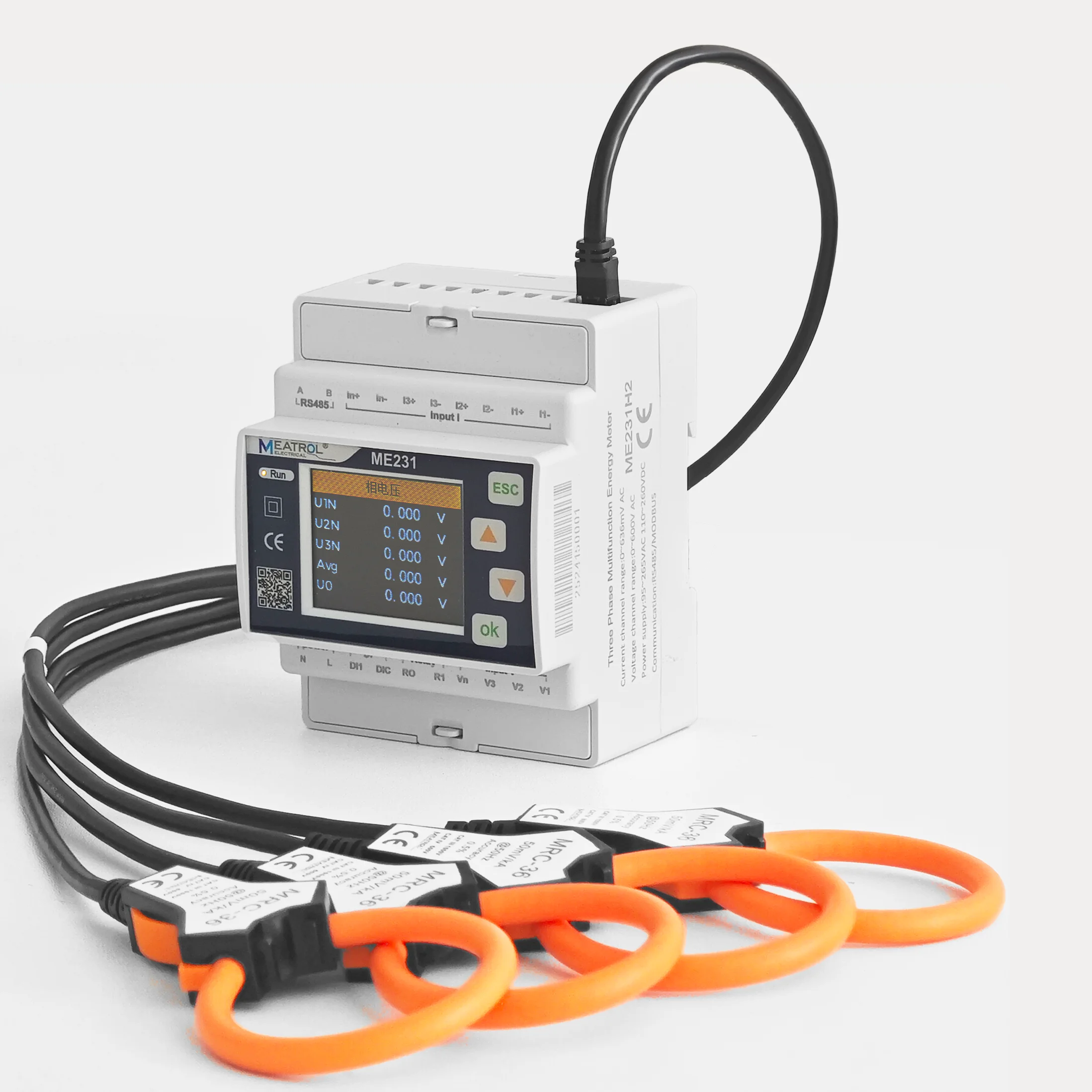 三相ロゴスキーコイルエネルギーメーター333mVスプリットコア