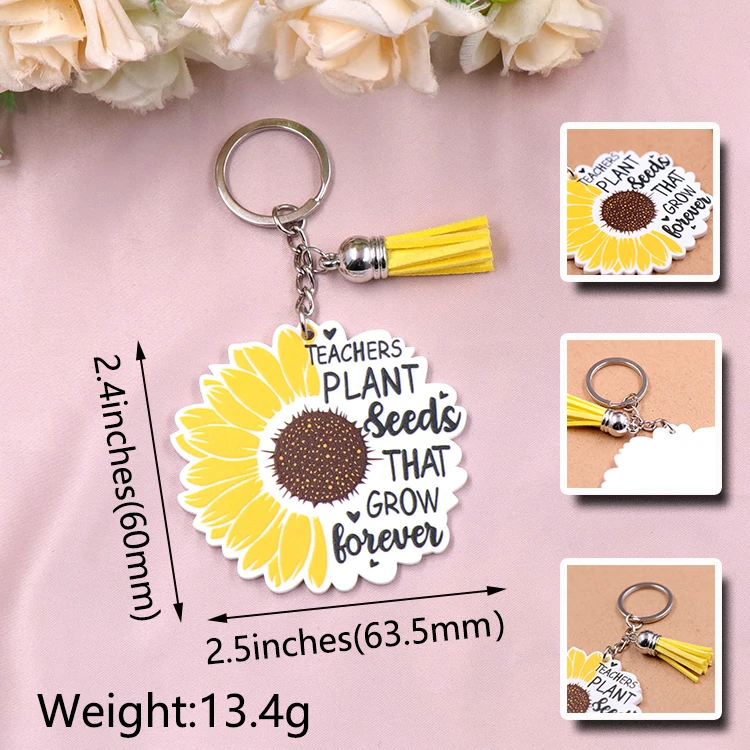 2024 New KHS228KH1142 Teacher Gift Forever  Acrylic Keychain Plant Seeds Growth Promotion Metal Stainless Steel supplier