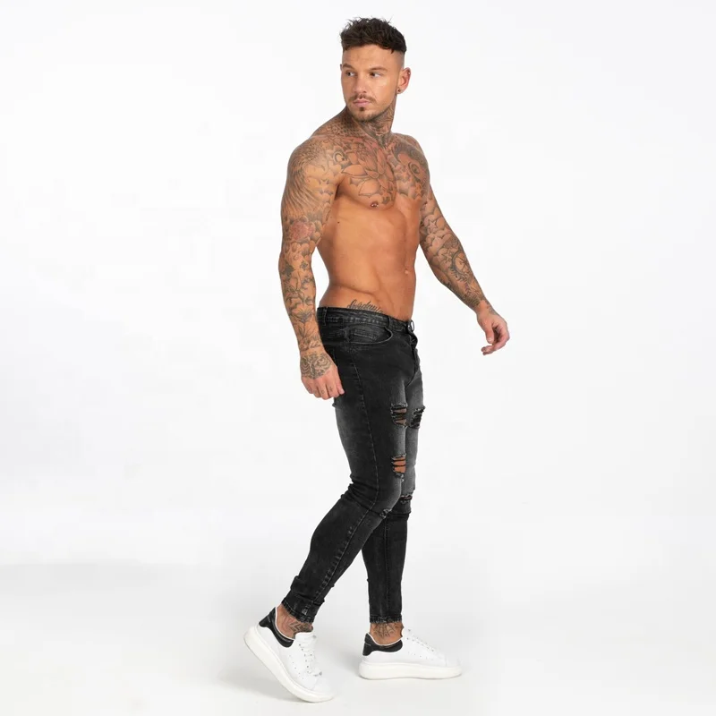 Gingtto Mens Fashion Black Skinny Ripped Jeans Men Stylish Designer Jeans  Pantalon Homme Jens for Man