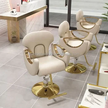 Wholesale High Quality Barber Shop Gold hairdressing chair barber chair Beauty Saloon Equipment Styling Chair