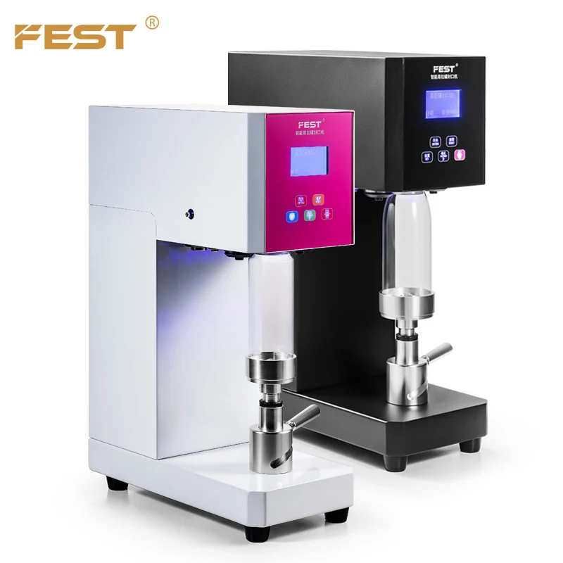 FEST Commercial Manual Sealing Machine Can Sealer Machine Plastic Beverage Food Packaging Electric Aluminum 52mm High Efficiency